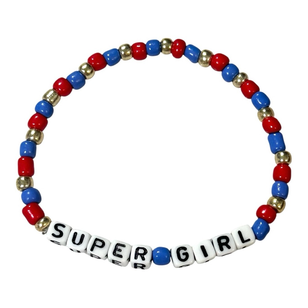 Supergirl Inspired Beaded Bracelet
